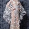 MNM Couture - K3619 Embroidered Mermaid Dress With Cape Accent 2 MNM Couture - K3619 Embroidered Mermaid Dress With Cape Accent