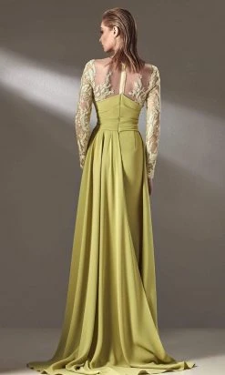 MNM COUTURE - K3893 Long Sleeves Sheath Evening Dress