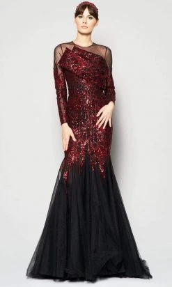 MNM COUTURE - N0362 Sequined Mermaid Creative Dress