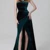 MNM COUTURE N0449 - Draped Velvet Evening Dress 2 MNM COUTURE N0449 - Draped Velvet Evening Dress