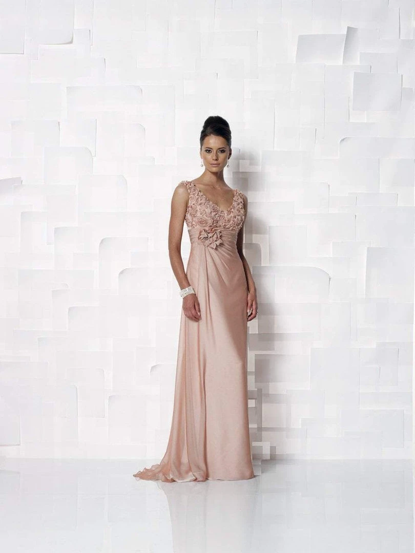 Mon Cheri 112646 V Neck Sleeveless Long Dress 3 Mon Cheri 112646 V Neck Sleeveless Long Dress