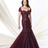 Mon Cheri 214956 Strapless Gown With Matching Shrug