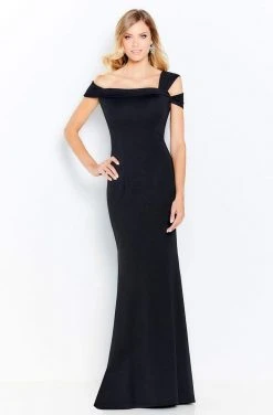 Mon Cheri - Asymmetrical Seamed Evening Gown 120604