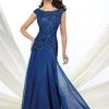 Mon Cheri Bateau Lace Chiffon Evening Dress 2 Mon Cheri Bateau Lace Chiffon Evening Dress