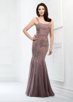 Mon Cheri Beaded Fitted Trumpet Evening Dress 218903