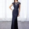 Mon Cheri Beaded Sheer Lace Cap Sleeves Evening Gown 217642 1 Mon Cheri Beaded Sheer Lace Cap Sleeves Evening Gown 217642