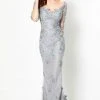 Mon Cheri - Embroidered Scoop Evening Dress 219978 - 1 Pc Gray Multi In Size 12 Available 1 Mon Cheri - Embroidered Scoop Evening Dress 219978 - 1 Pc Gray Multi In Size 12 Available