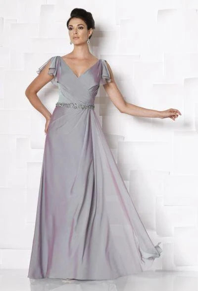 Mon Cheri Flutter Sleeves A-Line Gown In Purple Haze 113619 3 Mon Cheri Flutter Sleeves A-Line Gown In Purple Haze 113619