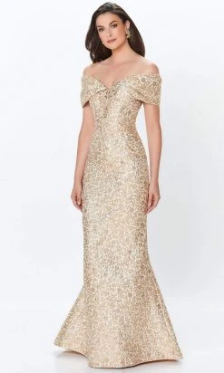 Mon Cheri - Off-Shoulder Trumpet Evening Dress 119955