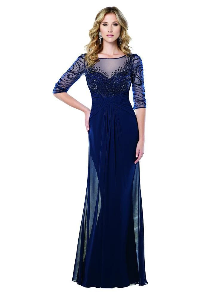Mon Cheri Ruched Beaded Gown 215919W 1 Pc Navy Blue In Size 20W Available 3 Mon Cheri Ruched Beaded Gown 215919W 1 Pc Navy Blue In Size 20W Available