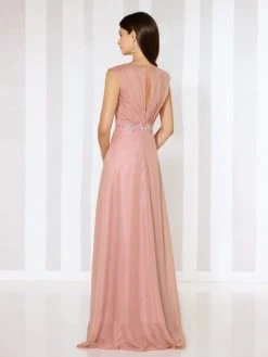 Mon Cheri Ruched Cap Sleeve Ornate Chiffon Gown 116664 5 Mon Cheri Ruched Cap Sleeve Ornate Chiffon Gown 116664