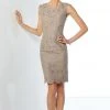 Mon Cheri Scalloped Lace Sheath Dress 2 Mon Cheri Scalloped Lace Sheath Dress