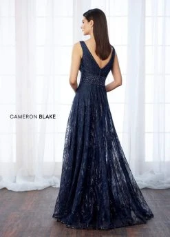 Mon Cheri Sequined Tulle Sleeveless Gown 217645 - 1 Pc Navy In Size 4 Available 6 Mon Cheri Sequined Tulle Sleeveless Gown 217645 - 1 Pc Navy In Size 4 Available