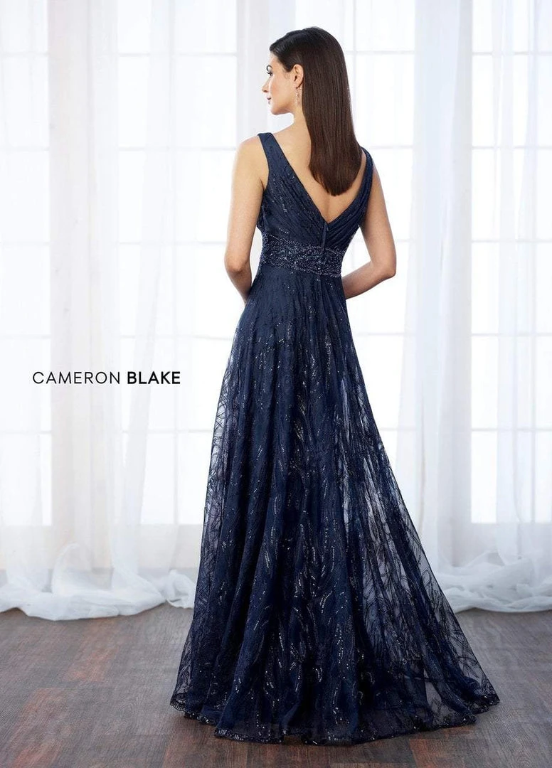 Mon Cheri Sequined Tulle Sleeveless Gown 217645 - 1 Pc Navy In Size 4 Available 4 Mon Cheri Sequined Tulle Sleeveless Gown 217645 - 1 Pc Navy In Size 4 Available