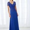 Mon Cheri V-Neck Short Sleeves Bejeweled Evening Gown 118685 - 1 Pc Royal Blue In Size 14 Available 2 Mon Cheri V-Neck Short Sleeves Bejeweled Evening Gown 118685 - 1 Pc Royal Blue In Size 14 Available