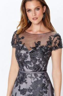 Montage By Mon Cheri - 119945W Embroidered Floral ALine Gown