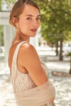 Montage By Mon Cheri - 120921 Metallic Ribbon Plunging V-Neck Gown 25 Montage By Mon Cheri - 120921 Metallic Ribbon Plunging V-Neck Gown