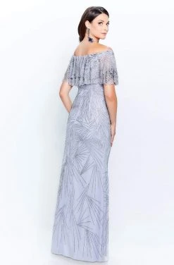 Montage By Mon Cheri - 120925 Ruffled Off-Shoulder Sheath Dress