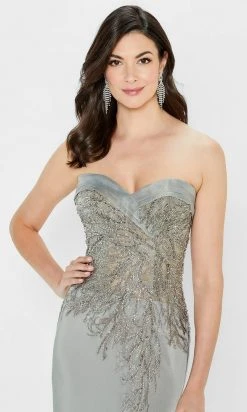 Montage By Mon Cheri 122909 - Stretch Crepe Fitted Gown 10 Montage By Mon Cheri 122909 - Stretch Crepe Fitted Gown