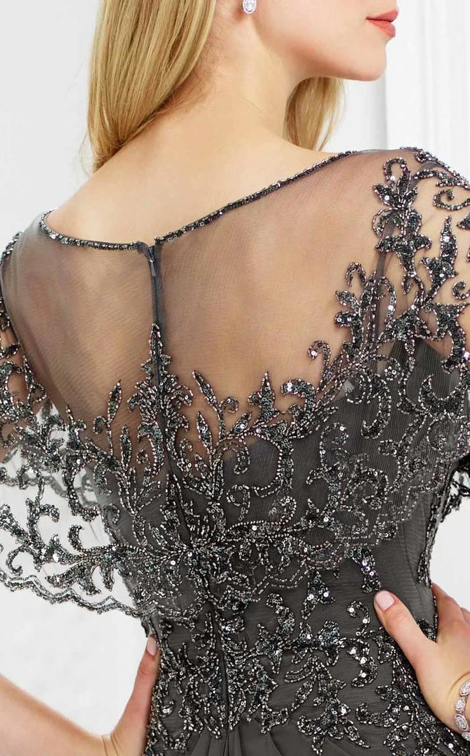 Montage By Mon Cheri - 217947 Sheer Embellished Capelet Bateau Gown 7 Montage By Mon Cheri - 217947 Sheer Embellished Capelet Bateau Gown