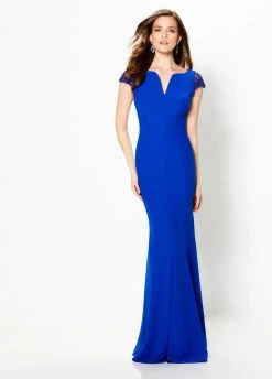 Montage By Mon Cheri - 219987 Beaded Illusion Cap Sleeve Mermaid Gown