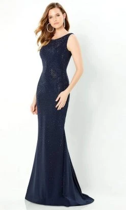 Montage By Mon Cheri - 220950 Embellished Bateau Neck Gown