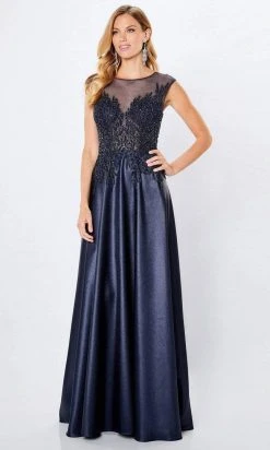 Montage By Mon Cheri - 221967 Illusion Scoop A-Line Dress