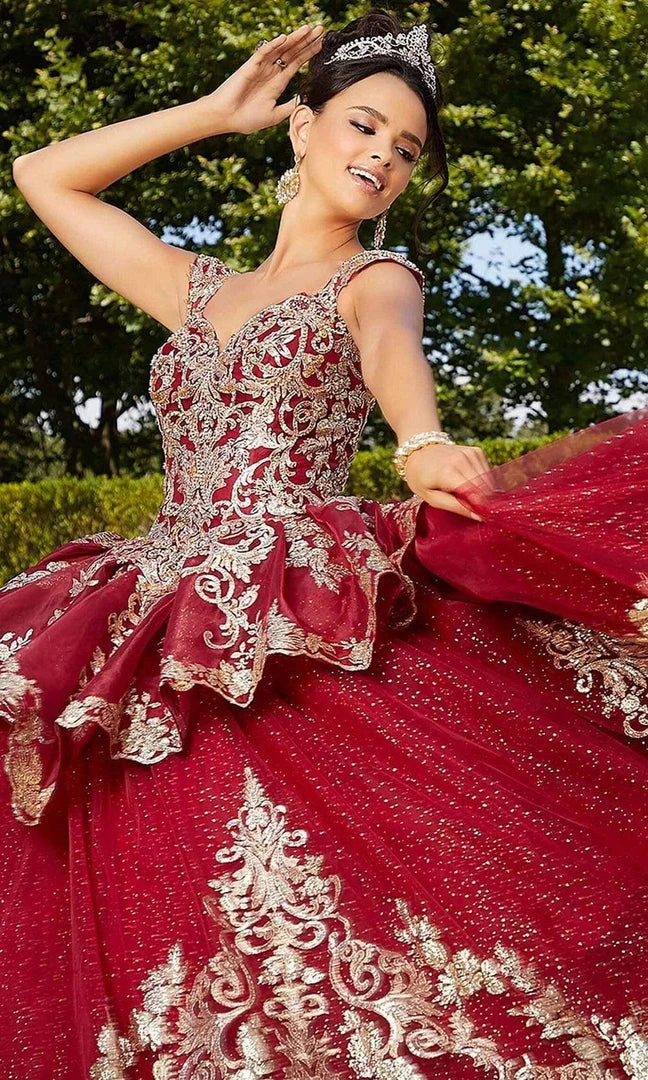 Mori Lee - 60134 Metallic Embroidered Peplum Ballgown 6 Mori Lee - 60134 Metallic Embroidered Peplum Ballgown