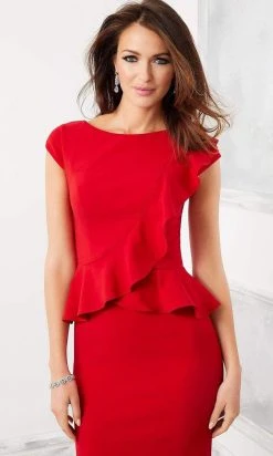 MGNY By Mori Lee Mori Lee - 72307 Ruffle Flounced Bodice Scuba Jersey Mermaid Gown 9 MGNY By Mori Lee Mori Lee - 72307 Ruffle Flounced Bodice Scuba Jersey Mermaid Gown