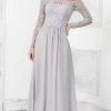 MGNY By Mori Lee Mori Lee - 72310 Crystal Beaded Illusion Lace Bodice Chiffon Gown