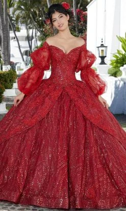 Mori Lee 89361 - Shimmering Off-shoulder Ballgown