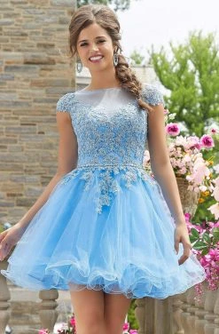 Mori Lee - 9533 Crystal Beaded Tulle Cocktail Dress 7 Mori Lee - 9533 Crystal Beaded Tulle Cocktail Dress