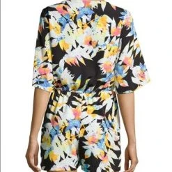 Muse - M2988M Tropical Dolman Romper Short Dresses