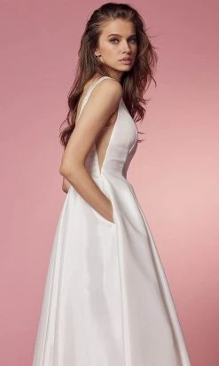 Nox Anabel Bridal E156PW - Sleeveless Bridal Dress