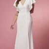 Nox Anabel Bridal JE912 - Flutter Sleeve Bridal Gown 2 Nox Anabel Bridal JE912 - Flutter Sleeve Bridal Gown
