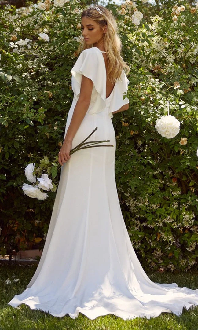 Nox Anabel Bridal JE912 - Flutter Sleeve Bridal Gown 9 Nox Anabel Bridal JE912 - Flutter Sleeve Bridal Gown