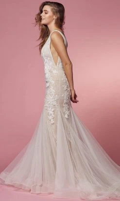 Nox Anabel Bridal JE917 - Plunging V-Neck Bridal Gown 11 Nox Anabel Bridal JE917 - Plunging V-Neck Bridal Gown