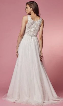Nox Anabel Bridal JE920 - V-Neck Lace Bridal Gown