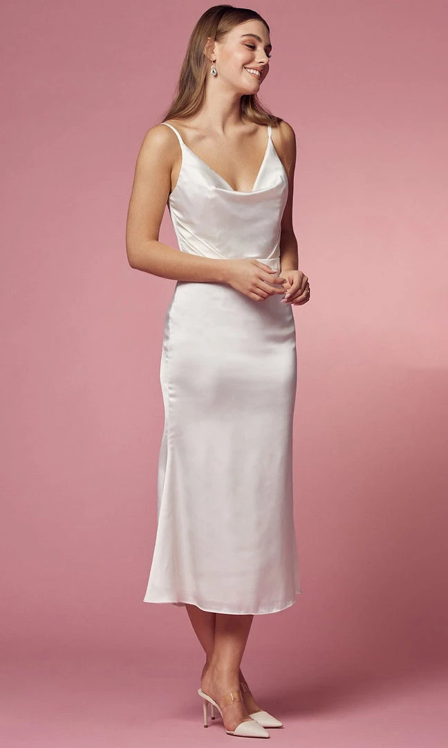 Nox Anabel Bridal R1027W - Cowl Neck Bridal Dress 6 Nox Anabel Bridal R1027W - Cowl Neck Bridal Dress