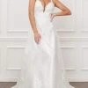 Nox Anabel - C461 Lace Applique Long A-Line Wedding Gown 2 Nox Anabel - C461 Lace Applique Long A-Line Wedding Gown