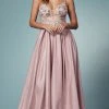 Nox Anabel E1004 - Floral A-Line Prom Dress 1 Nox Anabel E1004 - Floral A-Line Prom Dress