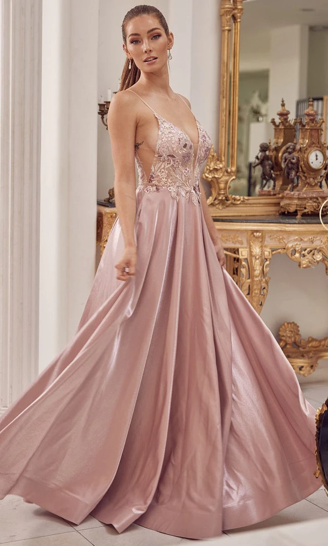 Nox Anabel E1004 - Floral A-Line Prom Dress 7 Nox Anabel E1004 - Floral A-Line Prom Dress