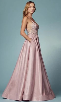 Nox Anabel E1004 - Floral A-Line Prom Dress 11 Nox Anabel E1004 - Floral A-Line Prom Dress