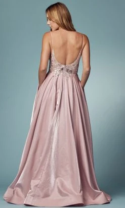 Nox Anabel E1004 - Floral A-Line Prom Dress 9 Nox Anabel E1004 - Floral A-Line Prom Dress