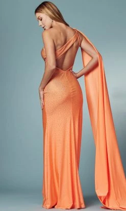 Nox Anabel E1039 - Cascade Paneled Evening Dress 38 Nox Anabel E1039 - Cascade Paneled Evening Dress