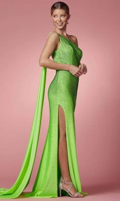 Nox Anabel E1039 - Cascade Paneled Evening Dress 31 Nox Anabel E1039 - Cascade Paneled Evening Dress