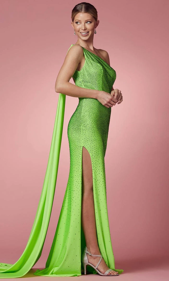 Nox Anabel E1039 - Cascade Paneled Evening Dress 6 Nox Anabel E1039 - Cascade Paneled Evening Dress