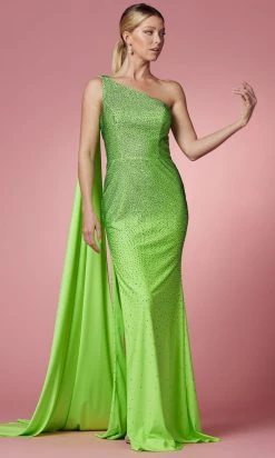 Nox Anabel E1039 - Cascade Paneled Evening Dress 32 Nox Anabel E1039 - Cascade Paneled Evening Dress