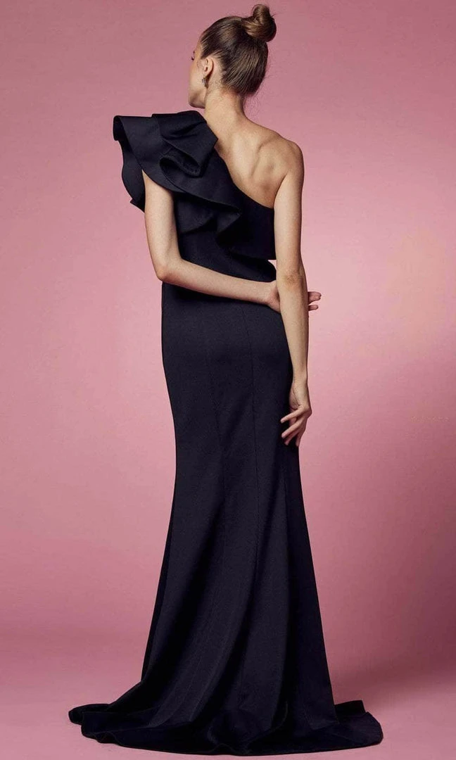 Nox Anabel E467 - Ruffled Asymmetric Long Dress 4 Nox Anabel E467 - Ruffled Asymmetric Long Dress