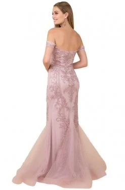 Nox Anabel - H294 Beaded Off Shoulder Mermaid Gown